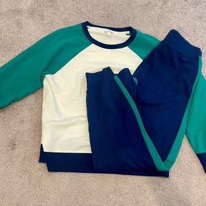 J. Crew Factory matching set.  Lightweight sweatshirt and joggers Size small.